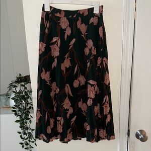A New Day Floral Midi Skirt